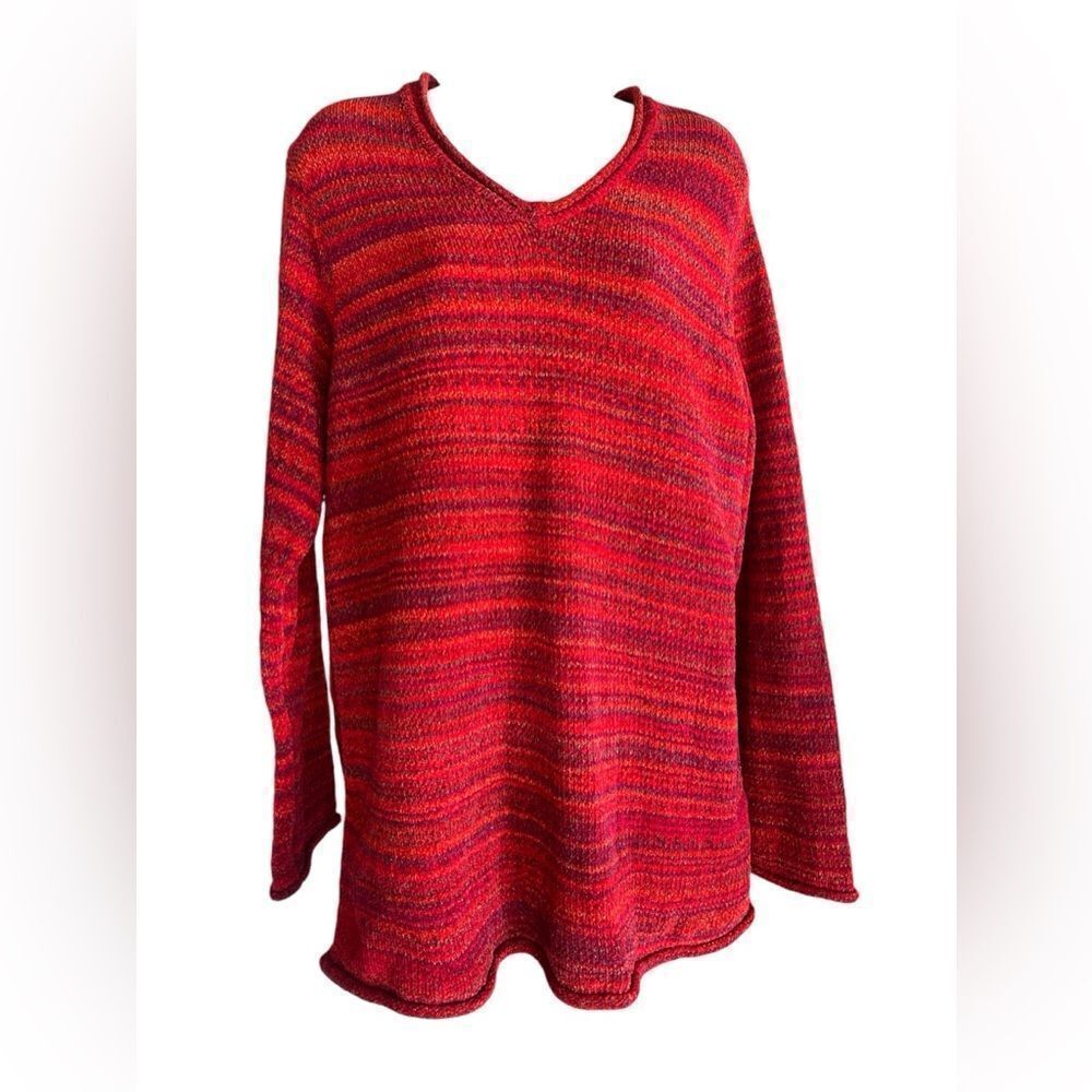 Vintage Crazy horse Sweater striped knit western Pullover unique and rainbow
